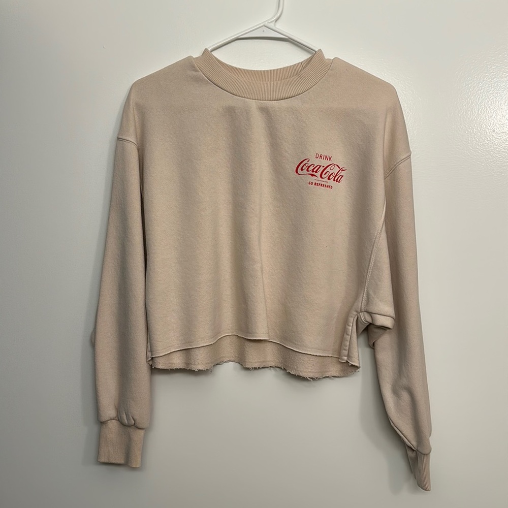 Bershka Coca Cola cropped sweatshirt